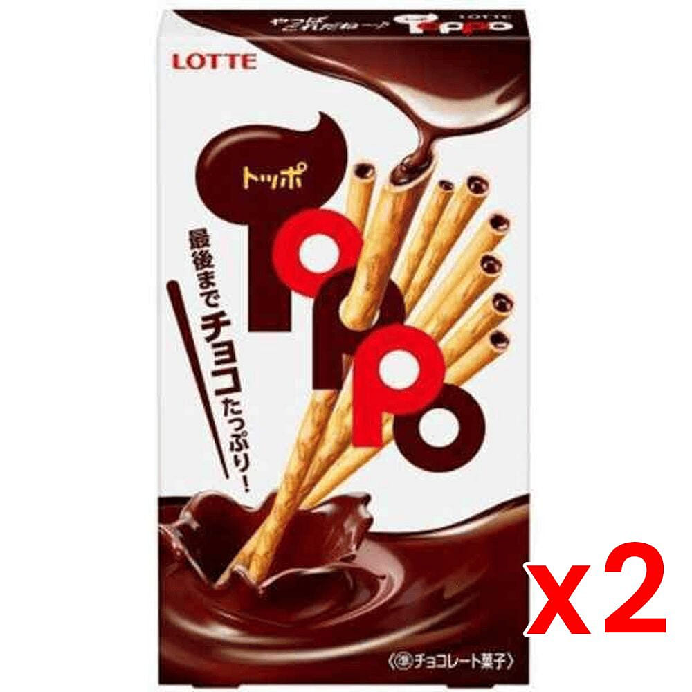 LOTTE Toppo Chocolate Biscuit Sticks72gx2 1 box
