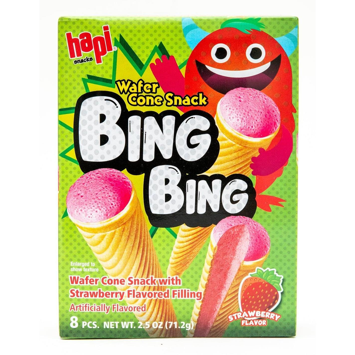 Hapi Snacks 威化甜筒 草莓味 2.5 盎司 1 份