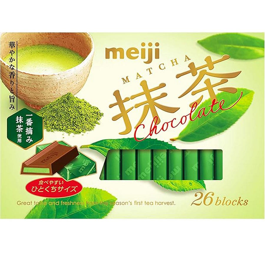 Meiji Matcha Chocolate 26 Sheets 1 box