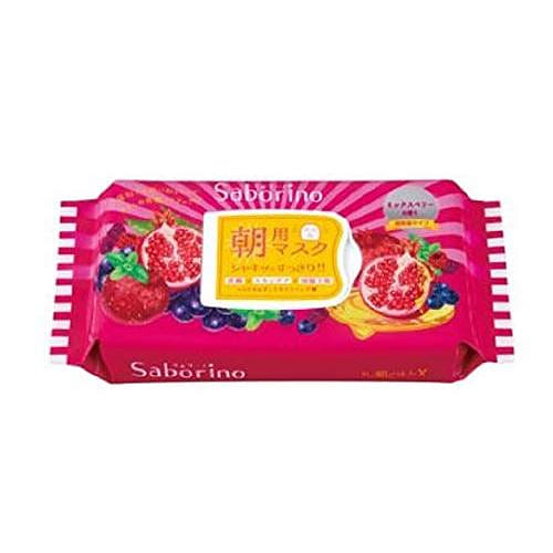 BCL Japan Saborino Morning Care 3-in-1 Face Mask (28 sheets/272ml) Mixed Berry 1 ส่วน