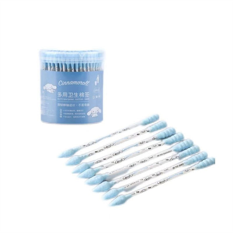 Sanrio Cartoon Double-Headed Spiral Cotton Swabs - Cinnamonroll 1 Box 1 box