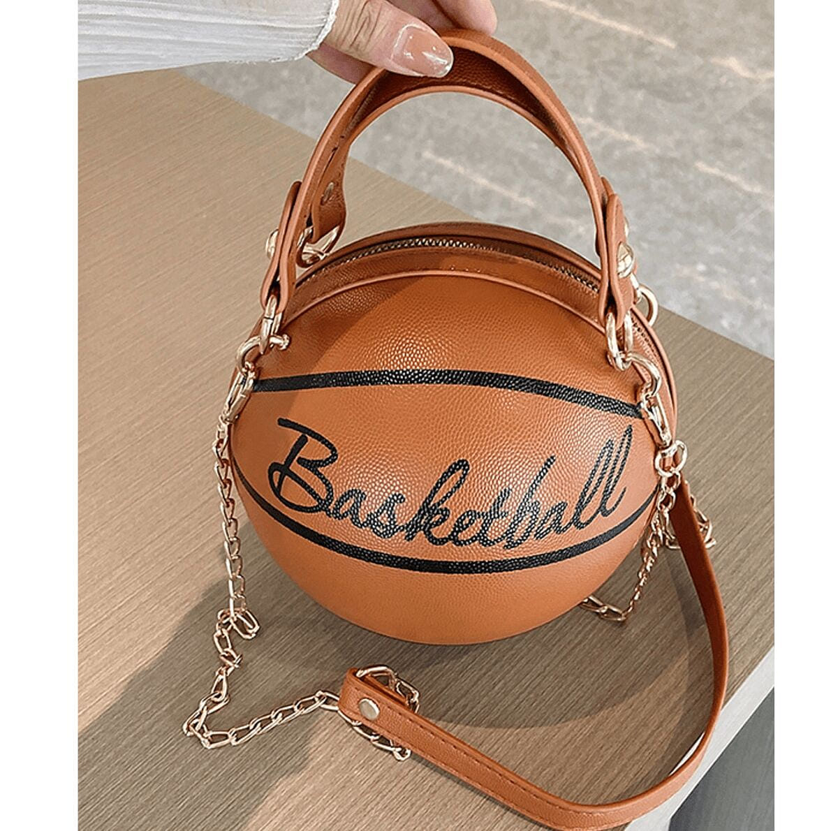 Women's Shoulder Bag Novelty Bag, Basketball Brown 1 case