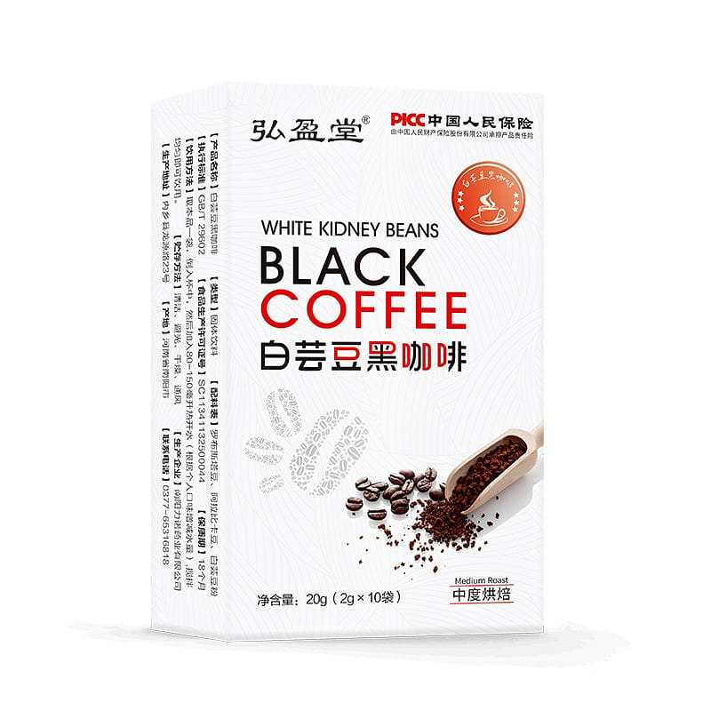 Blue Mountain White Kidney Bean Instant Weight Loss Black Coffee 2g*10bags 1 케이스