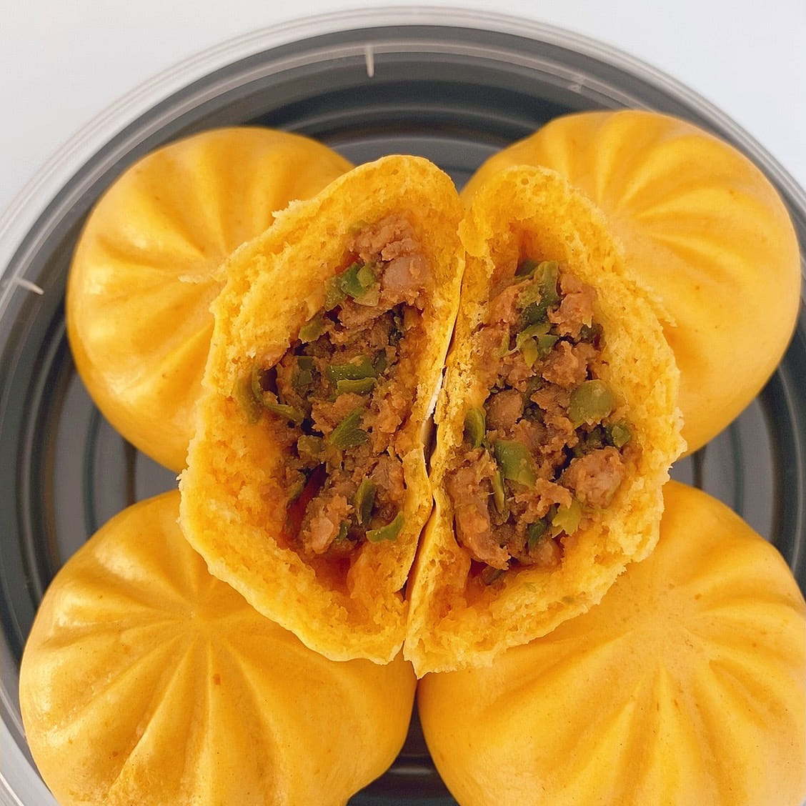 盈盈家有机嫩豆角黑猪肉包子 5 个