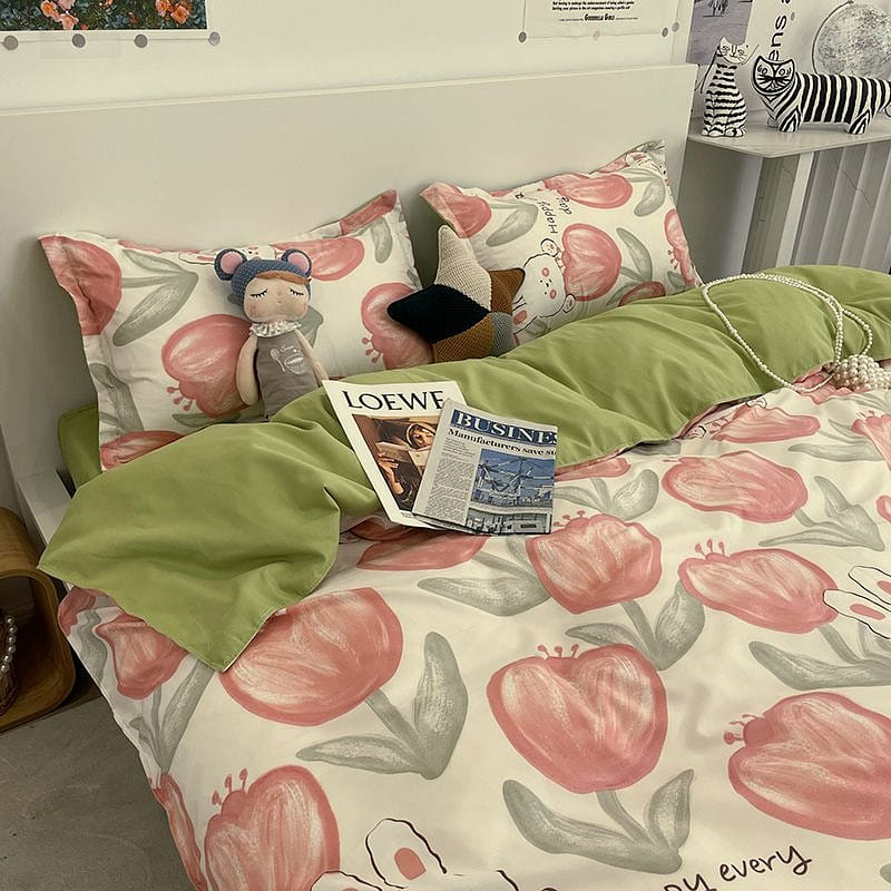 [bunnies150*200] INS Bed 4 Piece Duvet Cover + Sheet + Pillow Ca 1 個