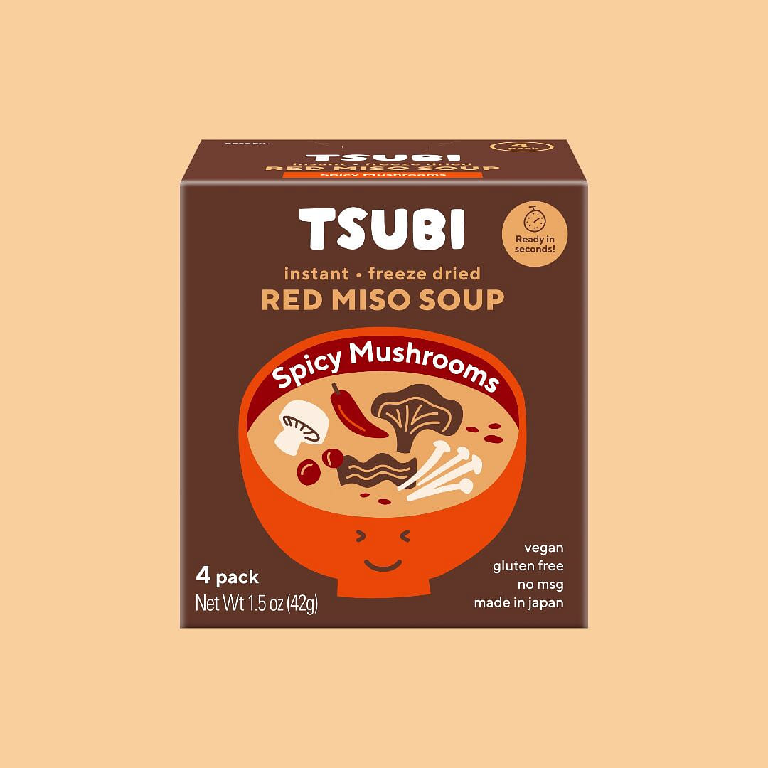 Red Miso with Spicy Japanese Mushrooms Pack of 4 - 1 box