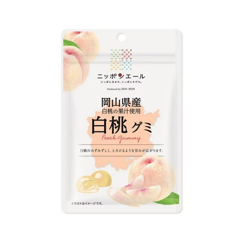 Zennoh Nippon Ale Okayama White Peach Gummy 40g 1 ส่วน