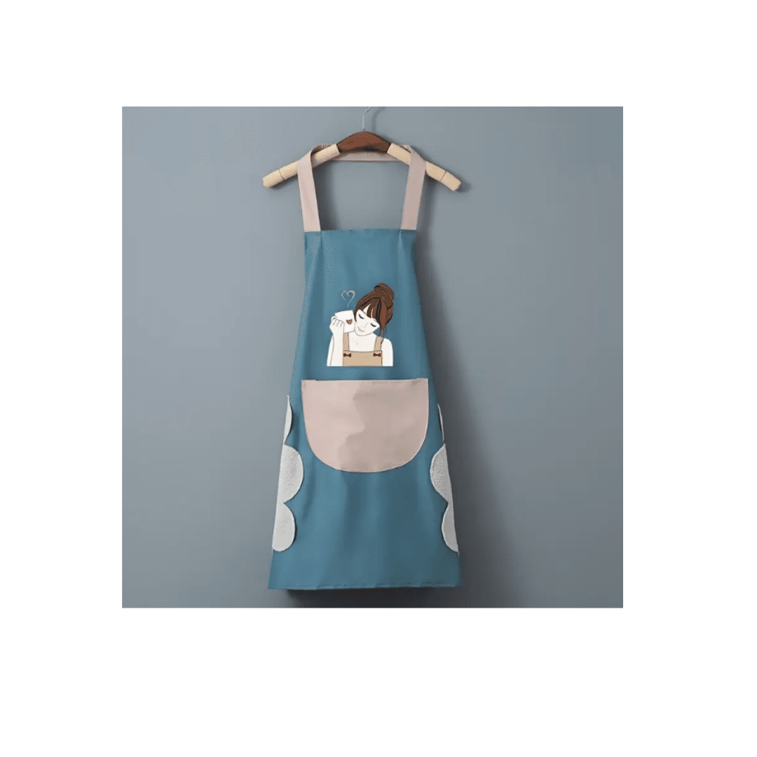 Waterproof Kitchen Apron with Storage (Blue) 1 개