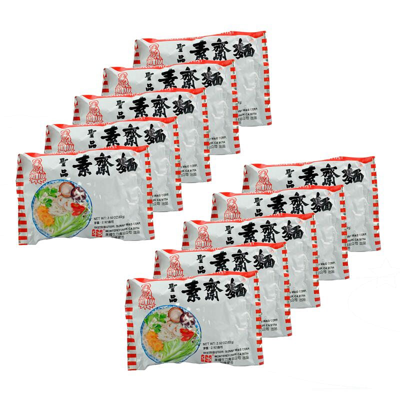 Sunny Maid Brand Instant Noodle  Vegetable Flavor pack of 10 1 ส่วน