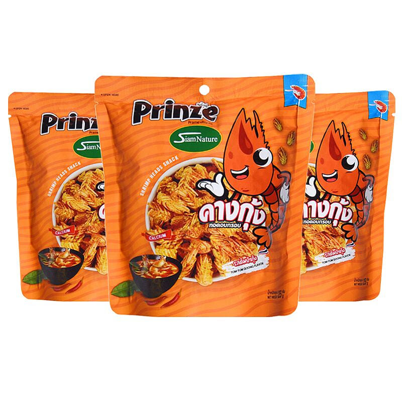 프린즈 새우머리 크리스피 똠얌꿍맛 25g 3봉 75 그램
