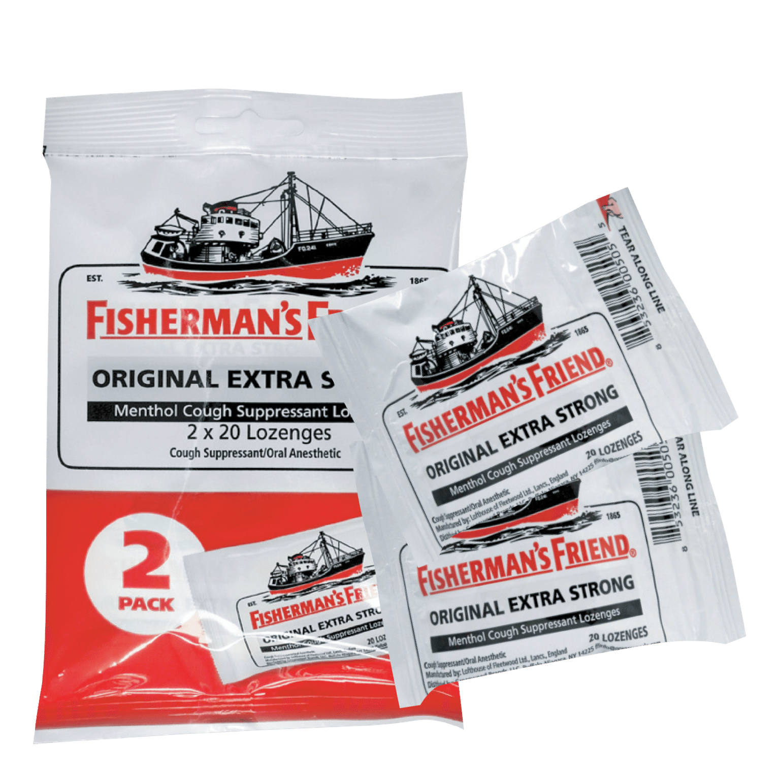 Fisherman's Friend Original Extra Strong Menthol Cough Suppressant Lozenges 1 개