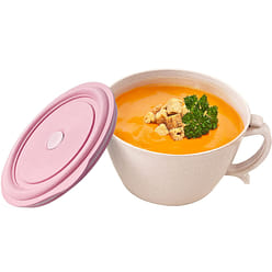 Microwave Noodle Bowls With Lid - 40 OZ Large Wheat Straw Soup Mug Phone Holder 1 each