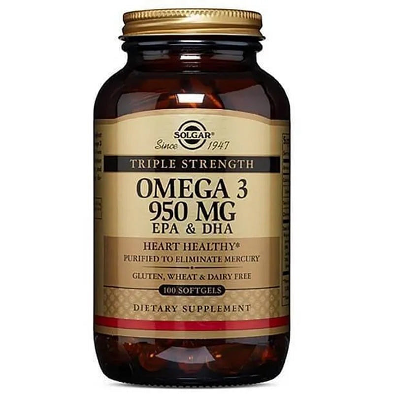 Solgar Triple Strength Omega 3 950 MG 100 Softgels 1 개입