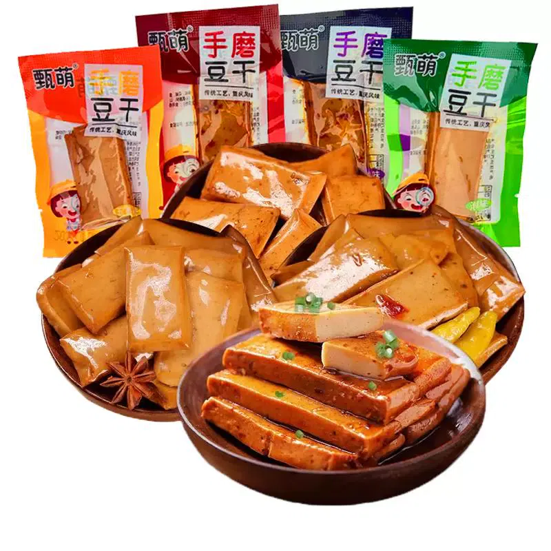 Zhen Meng's hand-ground dried tofu supper casual snack [10 packs] mixed flavor 8g*10 packs 80 그램