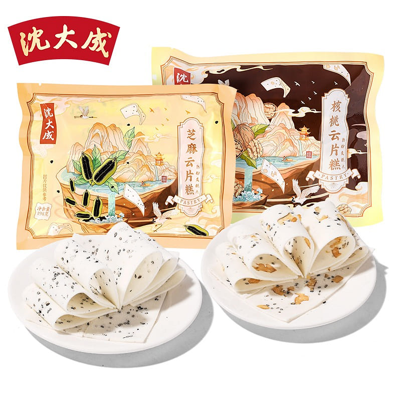 Shen Dacheng White Square Rice Cake 1bag Walnut taste + 1bag Sesame taste 396 그램