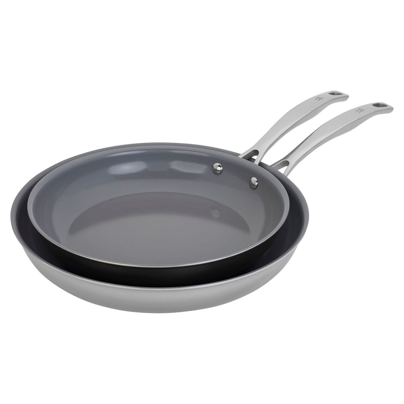 Henckels Clad H3 2-pc Stainless Steel Ceramic Nonstick 10-in & 12-in Fry Pan Set 1 개