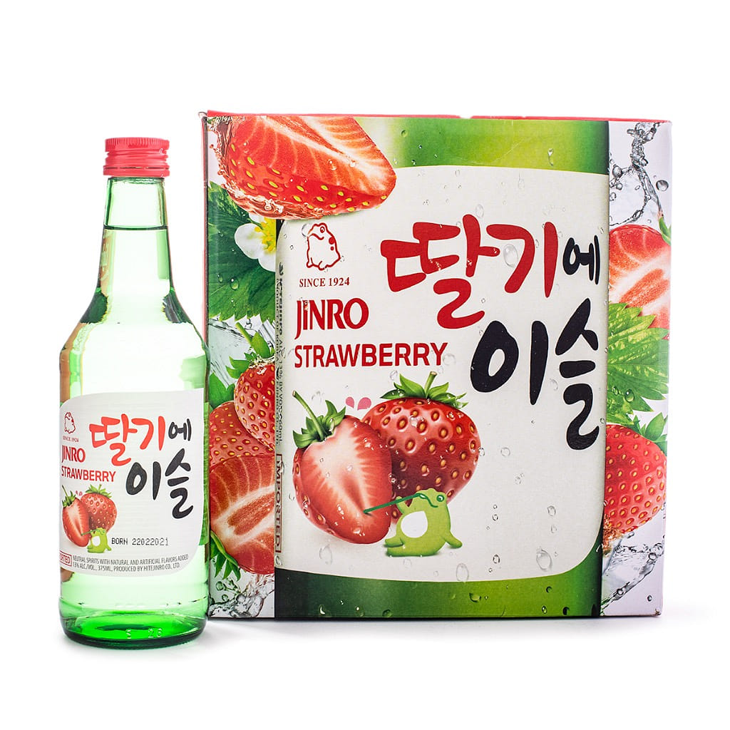 Jinro Chamisul Strawberry Soju 375ml 6 bottle