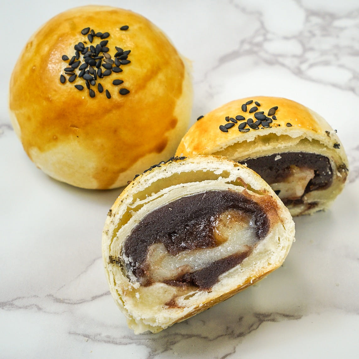 BakeCulture Red Bean Paste Mochi Pastry Ball 1pc 60 g