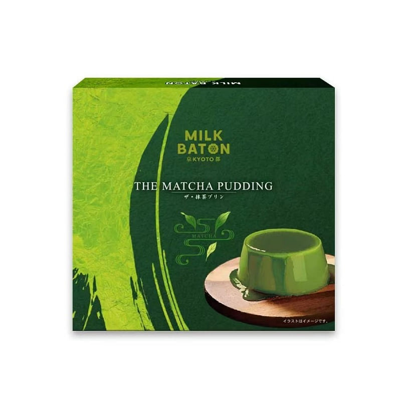MILK BATON Kyoto The Matcha Pudding 4 pcs 1 box