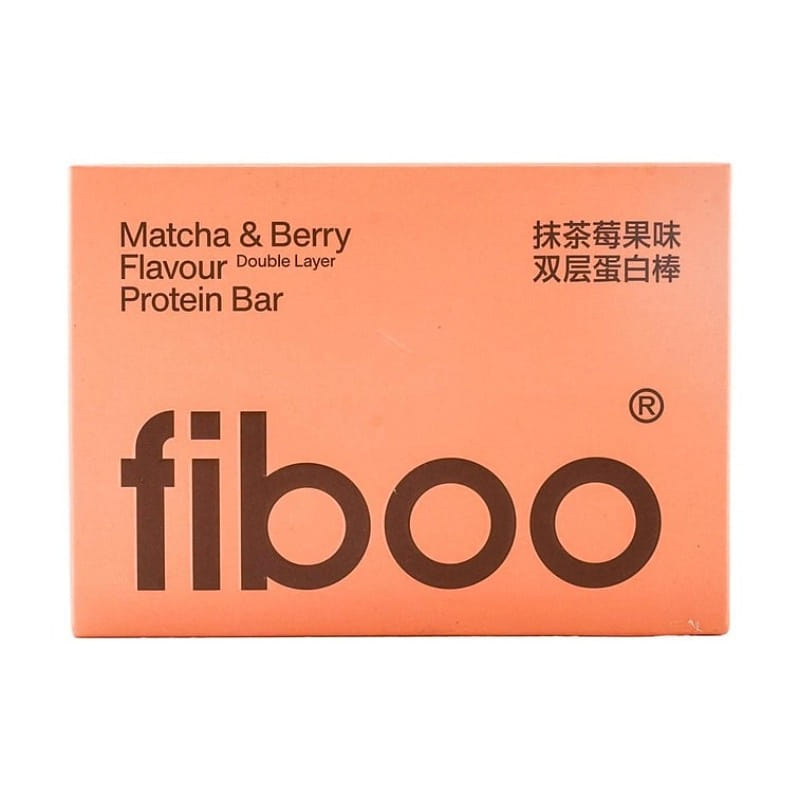 FIBOO DoubleProtein Bars #Motcha&Berry Flavor 5pcs 125 그램