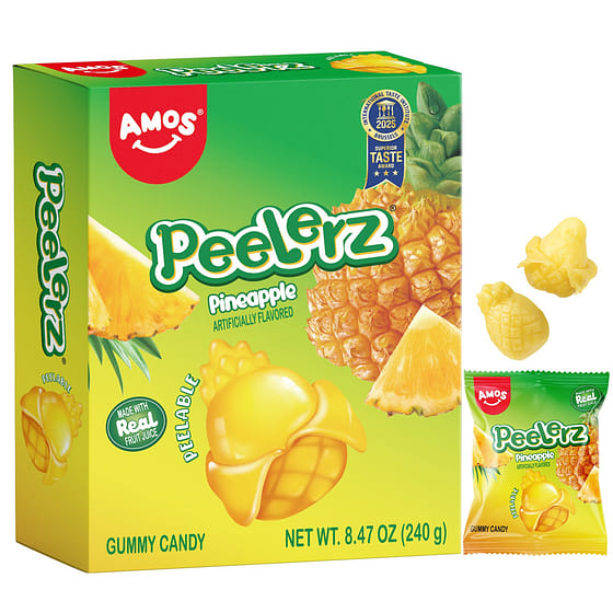 weee_snack_Amos Peelzer Gummy Pineapple Peeling Candy (10ct) 8.47 oz