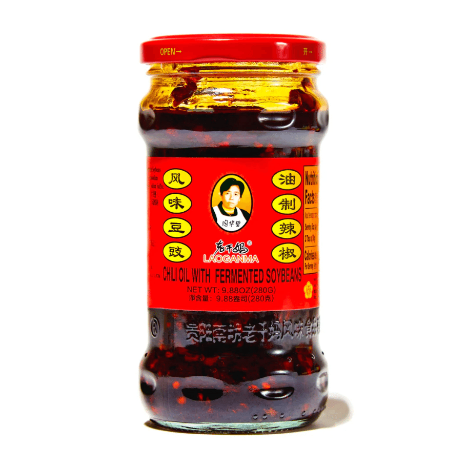 Chili Oil with Black Soybean in Jar 280g 1 ขวด