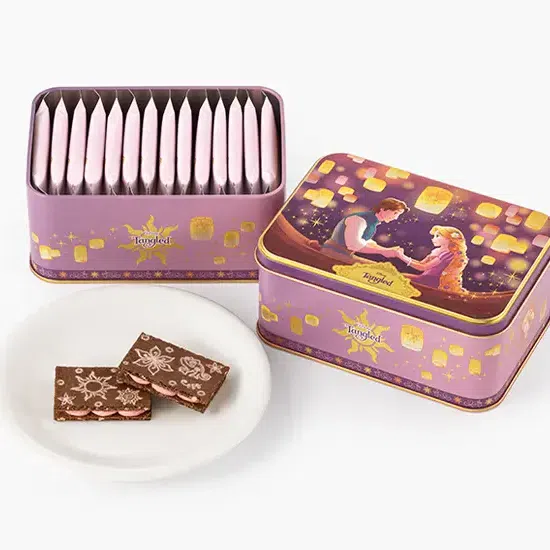 TOKYO BANANA x DISNEY Rapunzel on the Tower Sandwich Cheese Biscuits, 14 PCs 1 กล่อง