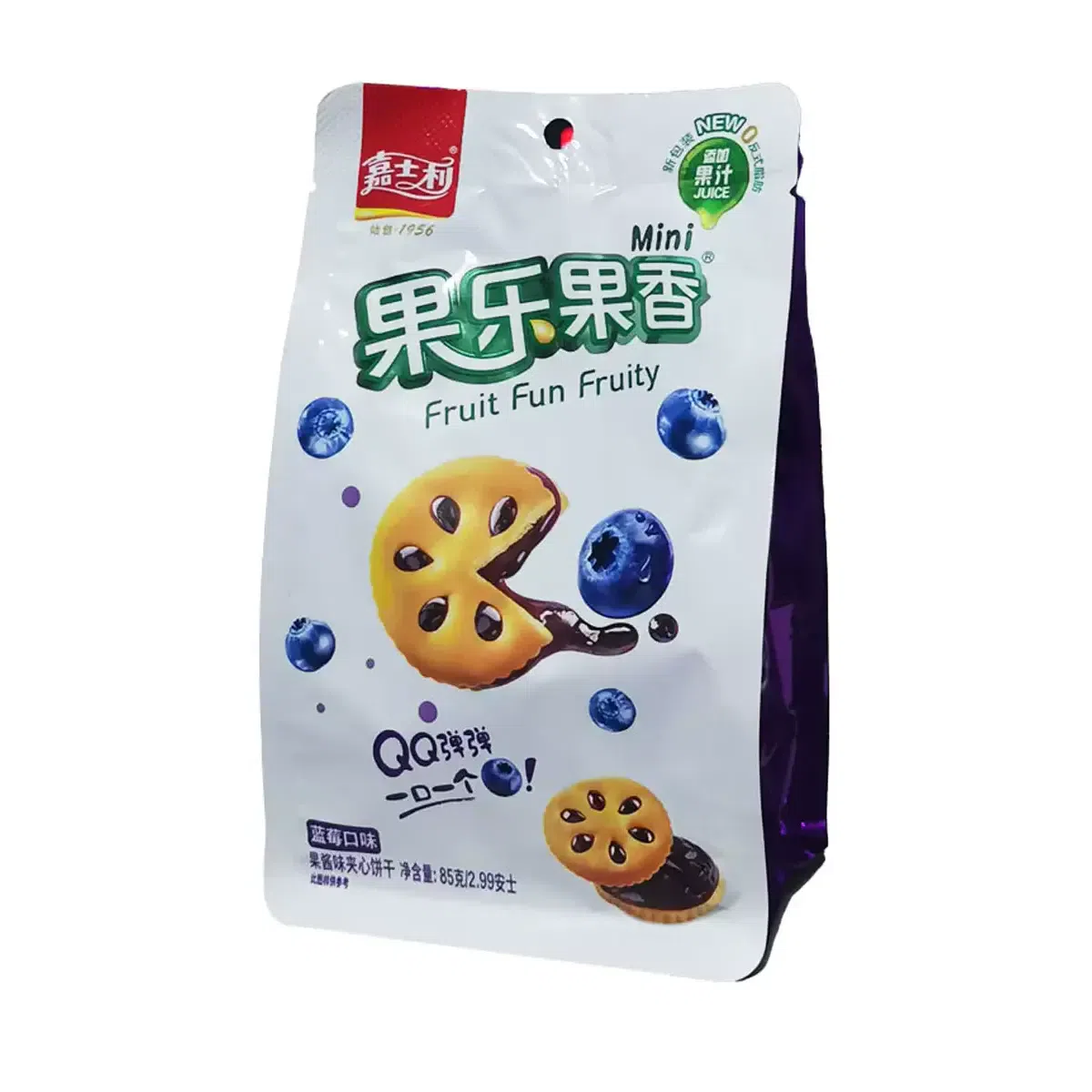 嘉士利果乐果香蓝莓夹心饼干85g*2袋 果酱早餐饼干 170 克
