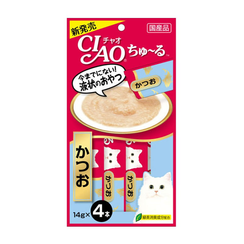 Inaba Pet Food Ciao tulle bonito 14g x 4 pieces 1 개