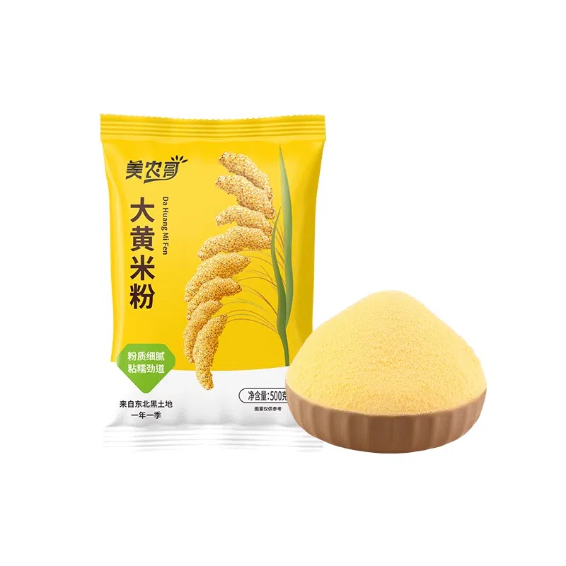 New Rice Freshly Ground Rhubarb Rice Flour Sticky Bean Bun Rice Balls Rice Cake Yellow Rice Flour Authentic Northeast Farmhouse Coarse Grain Flour 500g*1 bag 500 그램