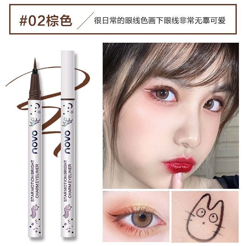 NOVO 5375 Freewheeling Colored Eyeliner Pencil Coffee Brown 1 개
