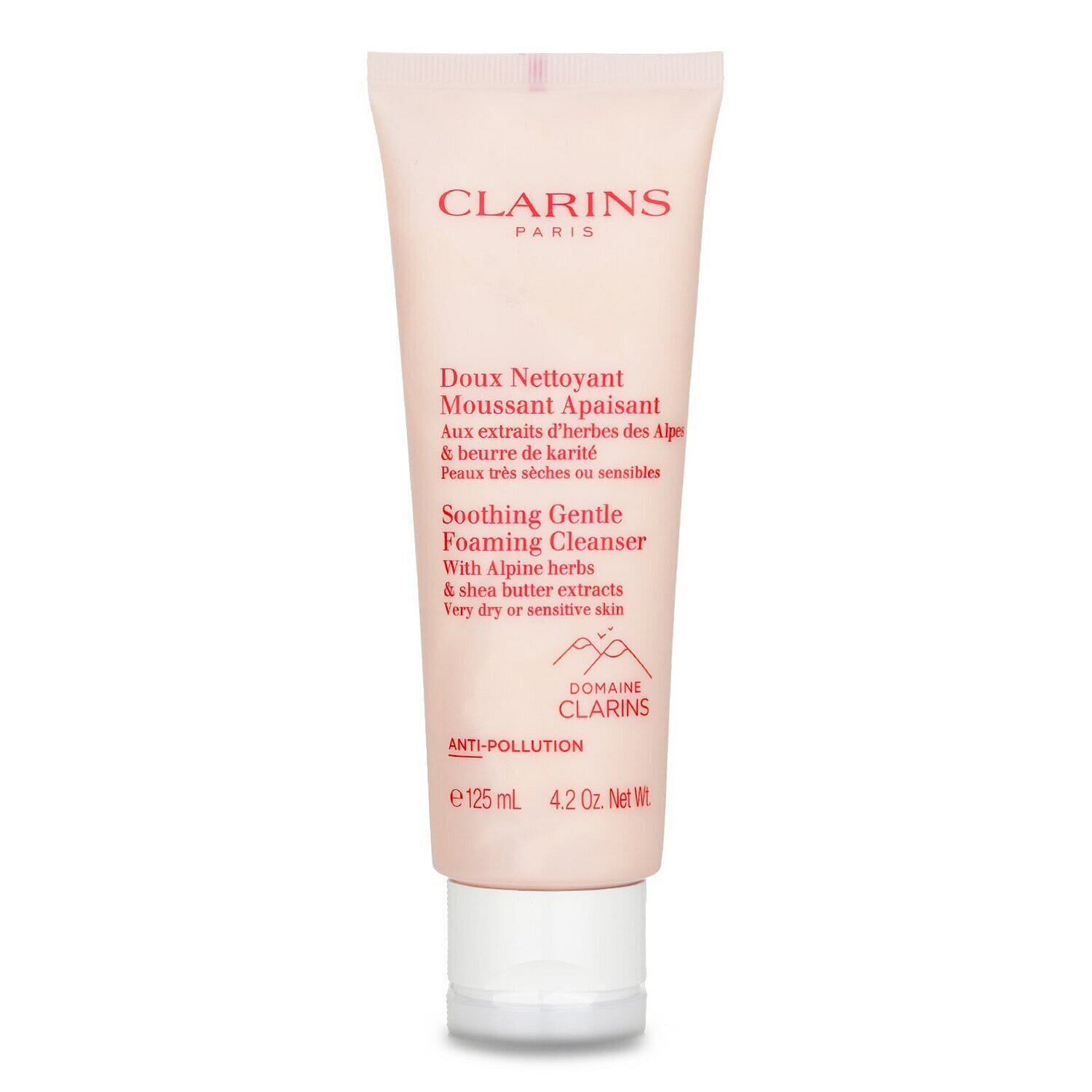Clarins Soothing Gentle Foaming Cleanser with Alpine Herbs & Shea Butter Extracts - Very Dry or Sensitive Skin 125 ml(ミリリットル)