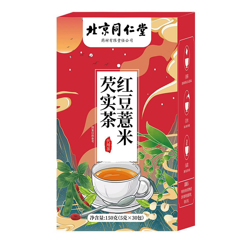 [Beijing Tongrentang Authentic] Red bean Coix seed Gorgon Tea 150g/ box 150 그램