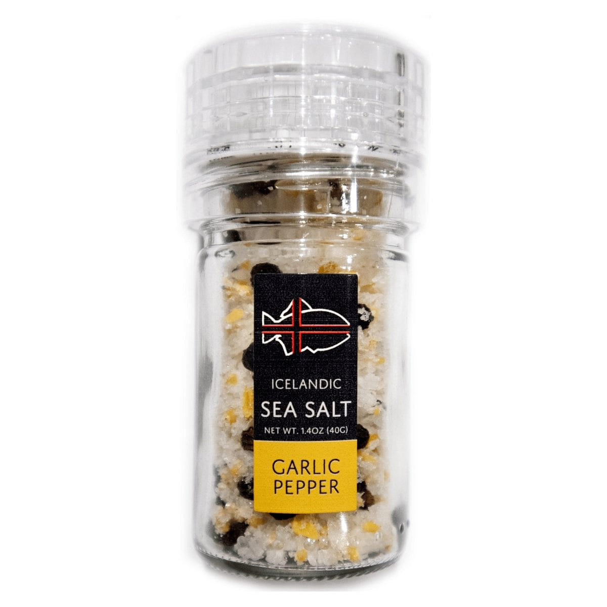 Garlic Pepper - Icelandic Sea Salt 40gr Grinder (Adjustable) 1 개