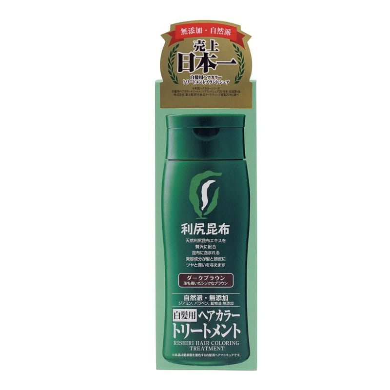 Rishiri Kelp Plant Hair Dye Cream 200g Dark Brown 1 each