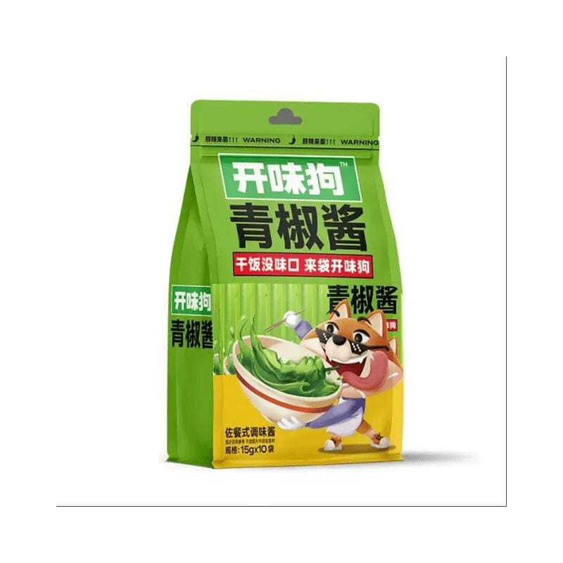 Open flavored dog green pepper sauce 150g * 1 bag 150 g