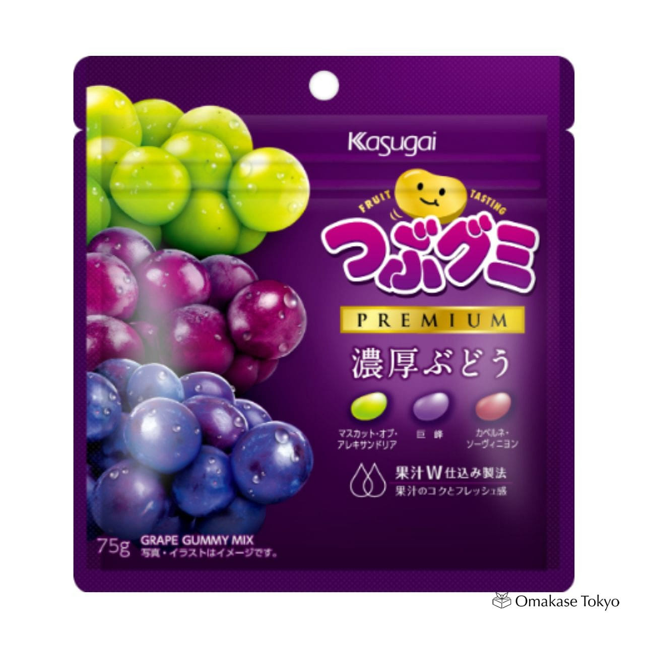 Tsubu Gummy Rich Grape 10P 750 그램