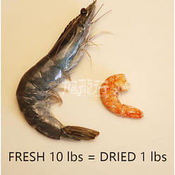 XLSEAFOOD Premium Sun Dried Ecuador Shelled White Prawn Shrimp#500  0.5 Lb (8oz) 8 oz