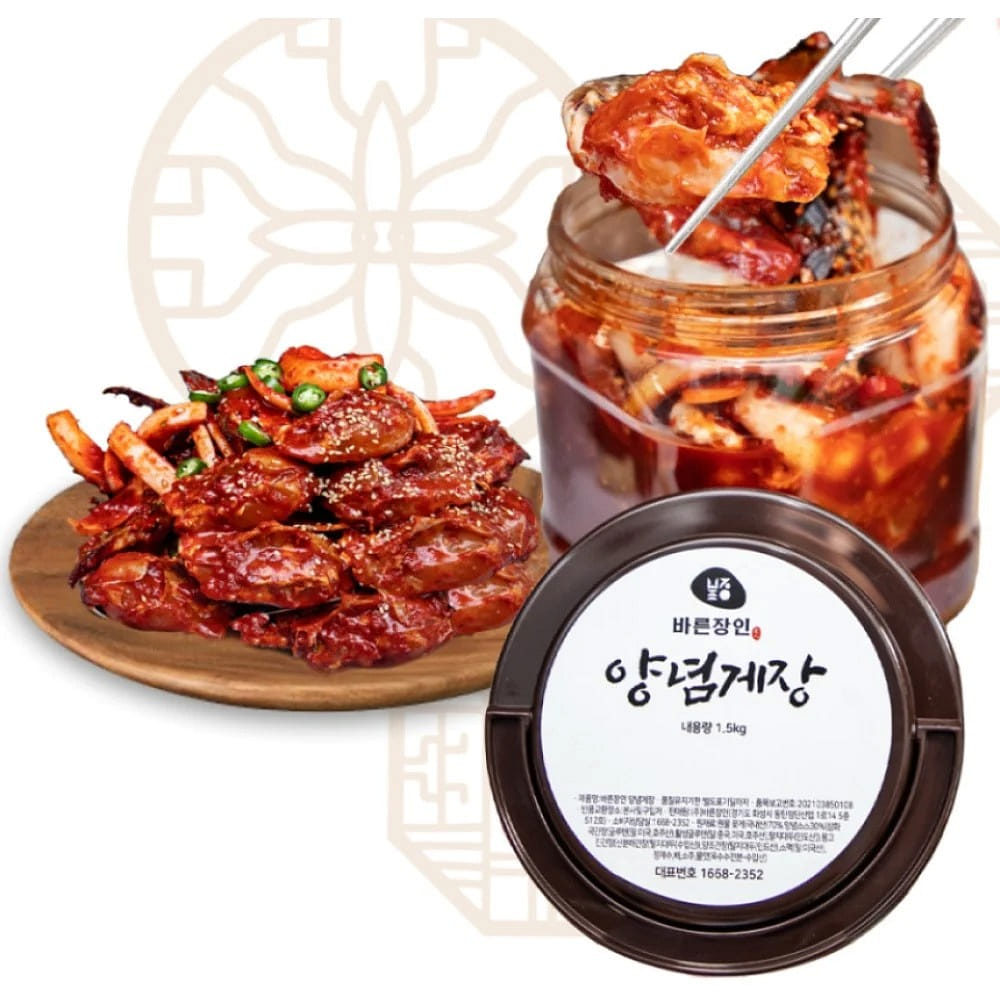 HONEST ARTISAN's Korean Spicy Marinated Crab (Yangnyeom-Gejang) (Cut Crabs) 1500 g
