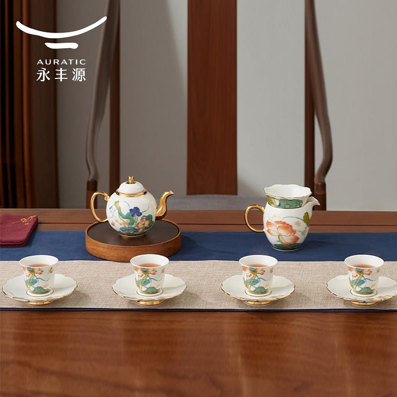 永丰源幸福和鸣12头茶具(4人位茶壶款) 1 盒