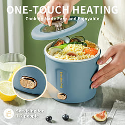 Hot Pot Electric, 1L Mini Ramen Cooker, 450W-Blue 1 count