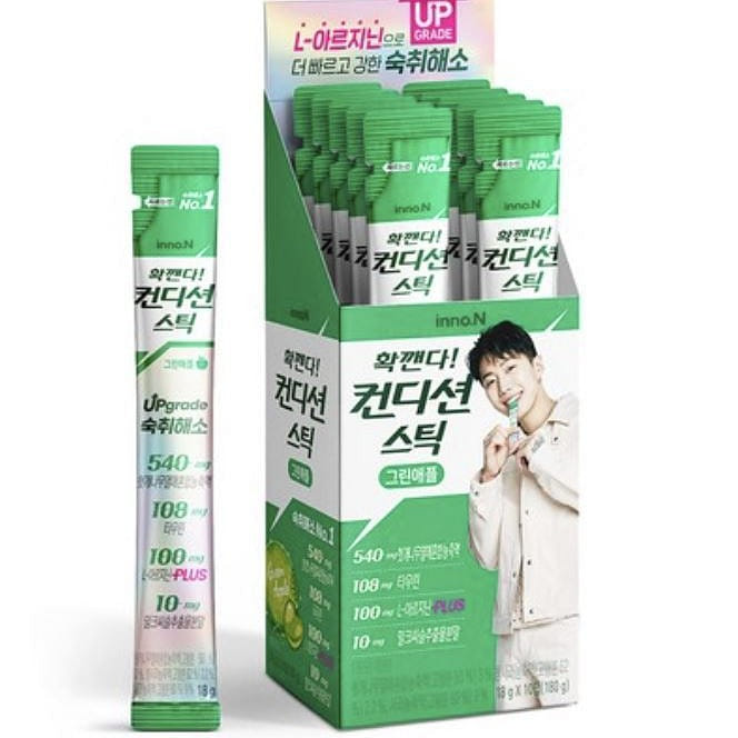Hangover Beverage Condition Stick Greenapple flavor 18gx10ea 1 개입