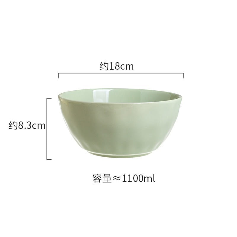 [7-inch hand held soup bowl -1  gree ] cream-style light luxury ins Ceramic bowl 1 個