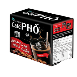 Cafe Pho Brand Instant Iced Black Coffee 9 Sachets x 16g 1 each