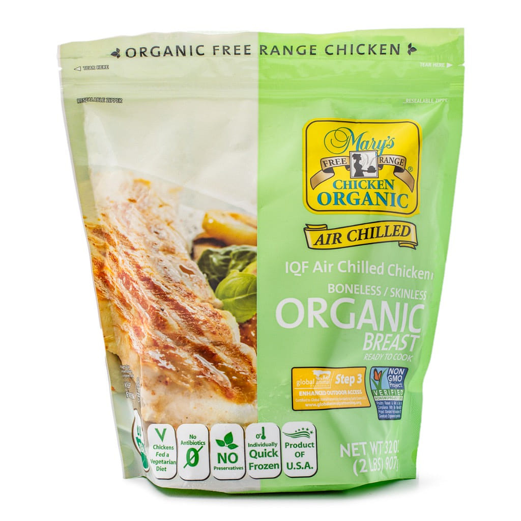 Mary's Organic Air Chilled Chicken Breast, Frozen 2 lb