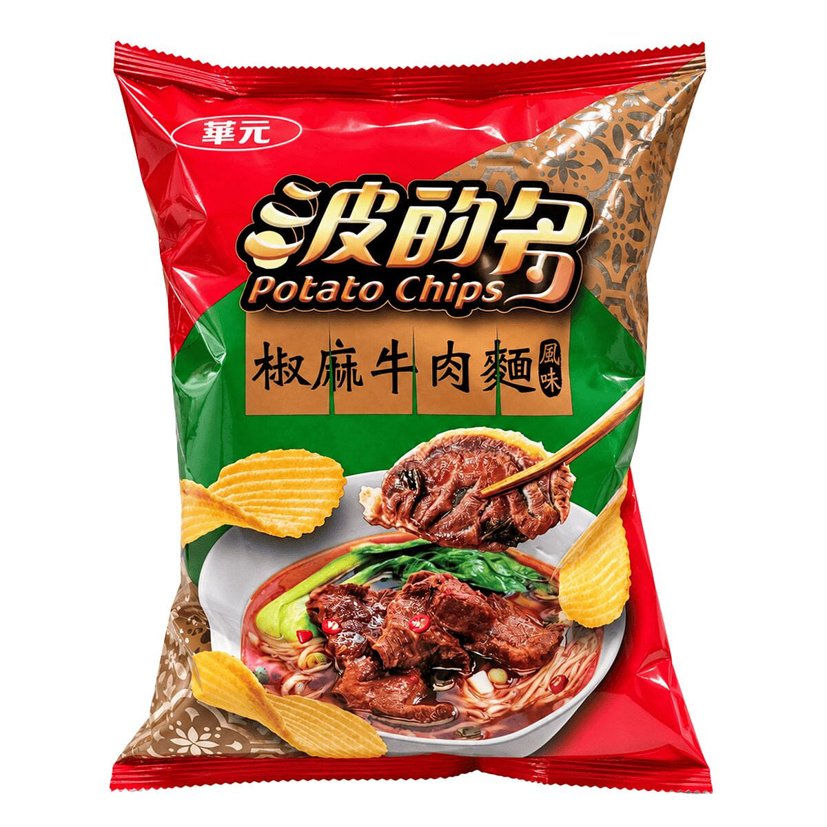 Hwa Yuan Potato Chips (Numb & Spicy Beef Noodle) 73 g