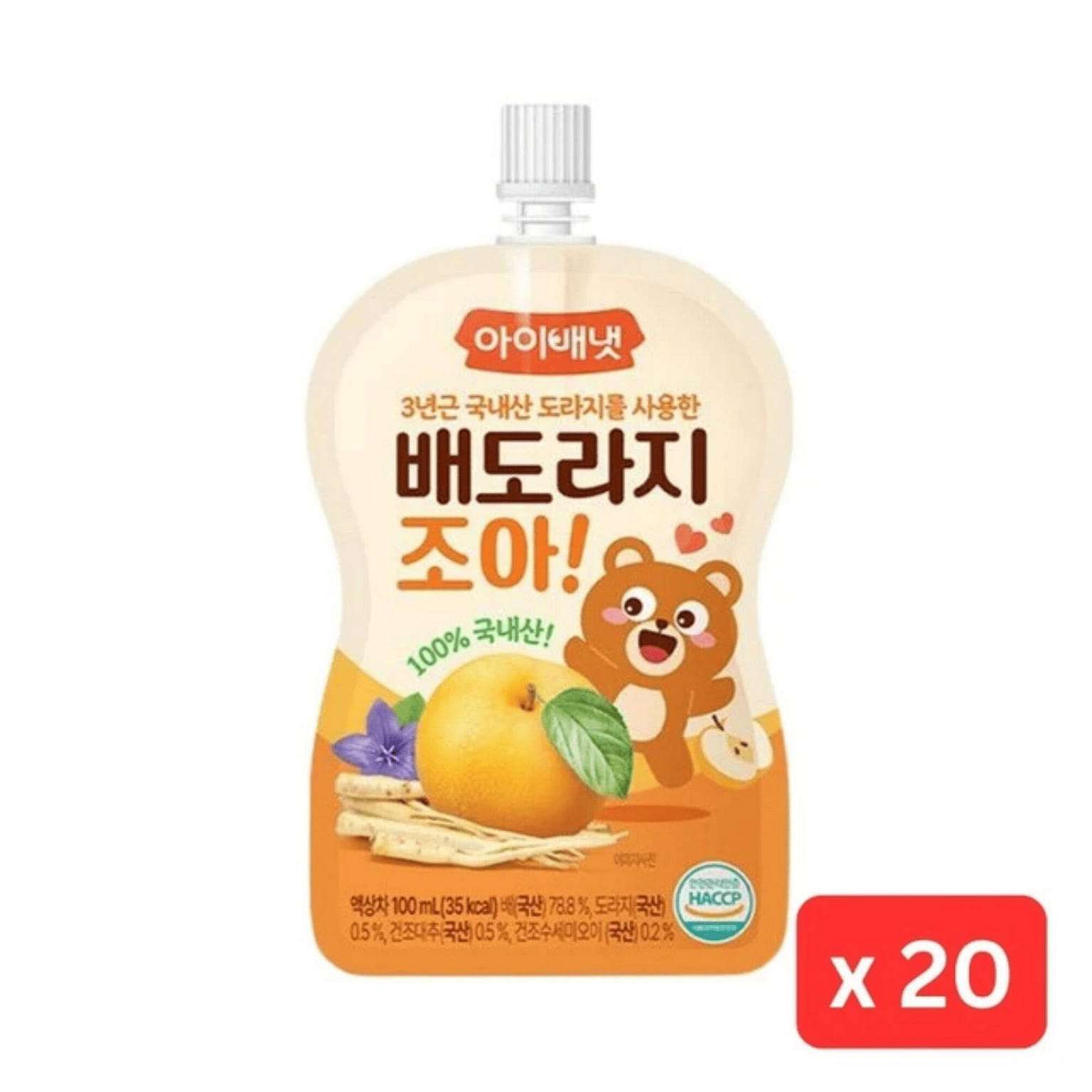 [아이배넷] 아기 배도라지 조아 음료 (20개입) 20 팩