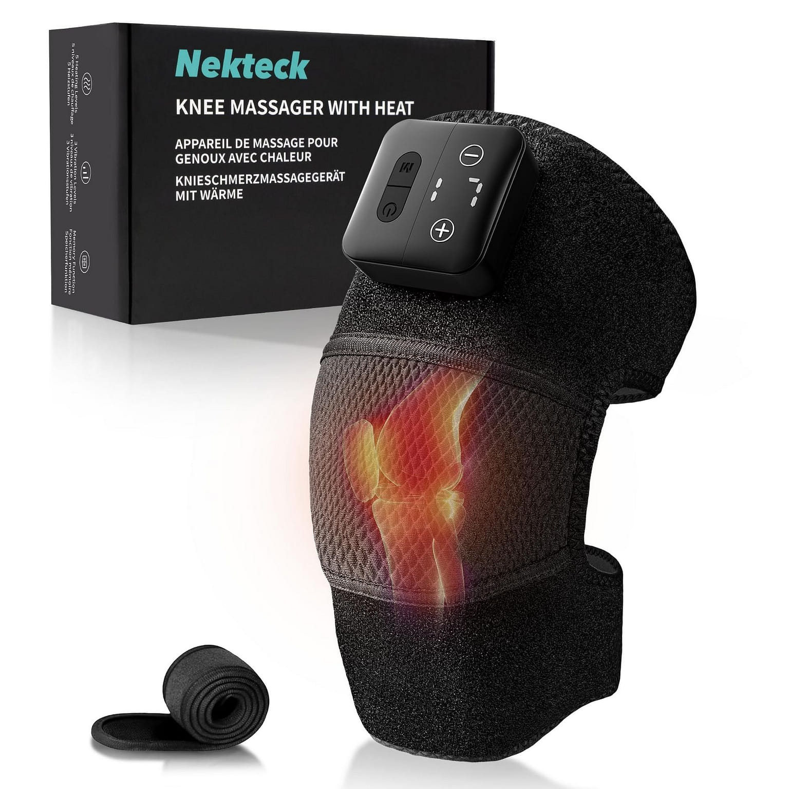Knee Massager with Heat,Heated Knee Brace for Pain 1 each