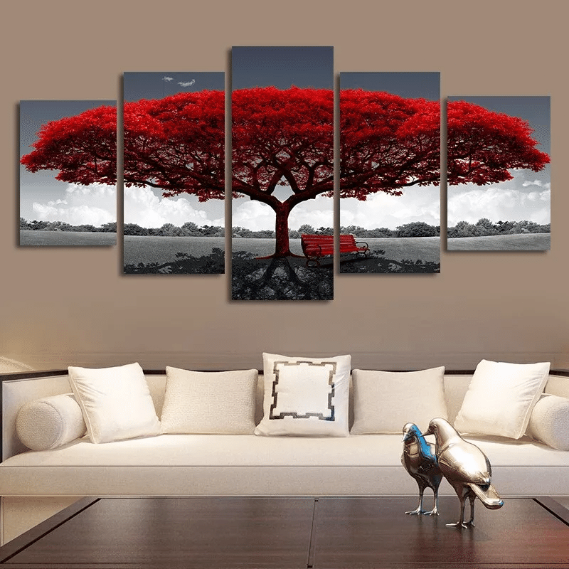 5Pcs Canvas Print Paintings Landscape Pictures Wall Art Modern Living Room Decor 1 개입
