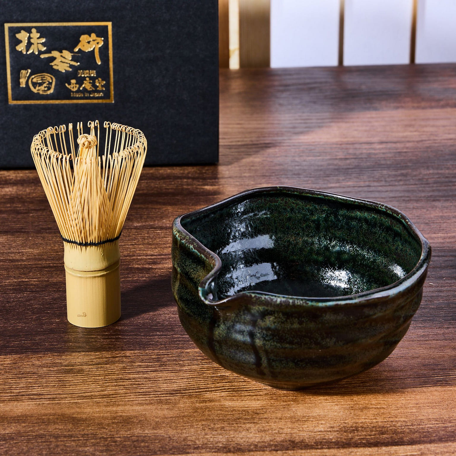 Hagi Irabo-Glaze Matcha Bowl Set 451 그램